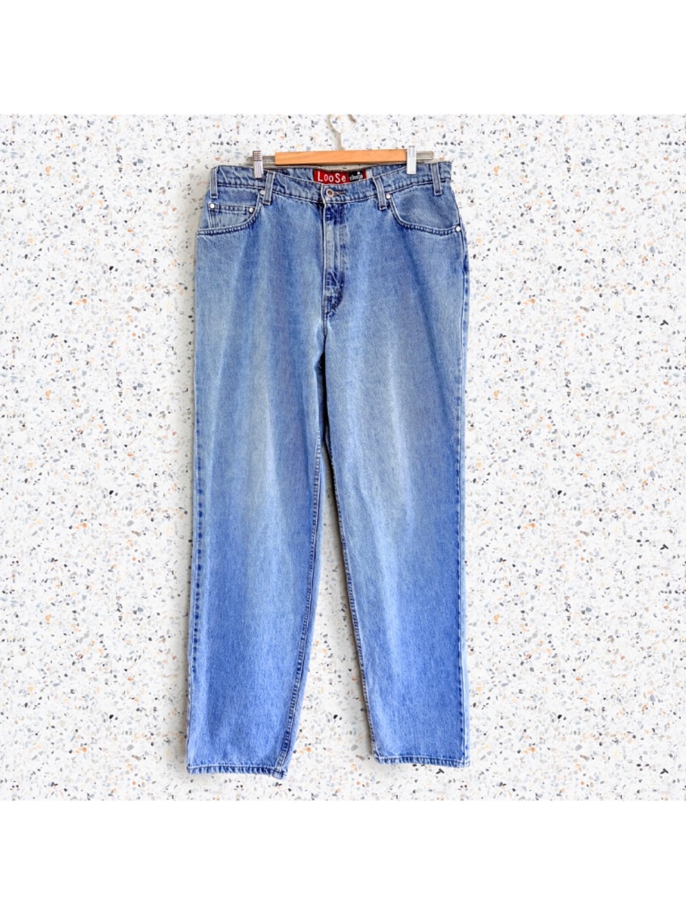 90s Vintage Levi's SilverTab Loose Jeans 36x34 Distressed Baggy Alt Grunge Skate